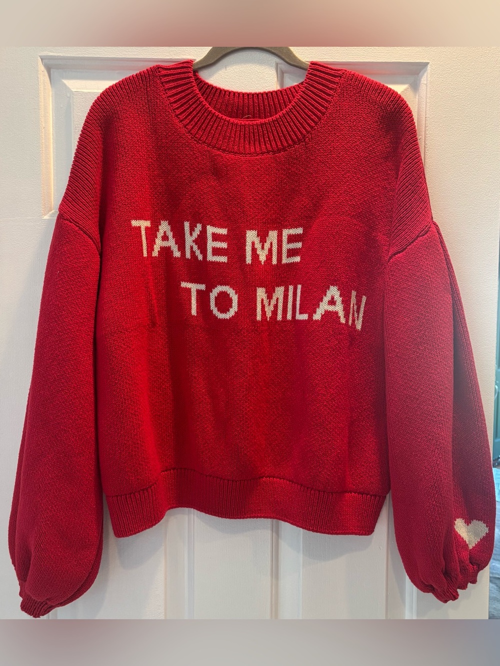 Maeve “TAKE ME TO MILAN” Women’s Cotton Sweater - Size L, Anthropologie
